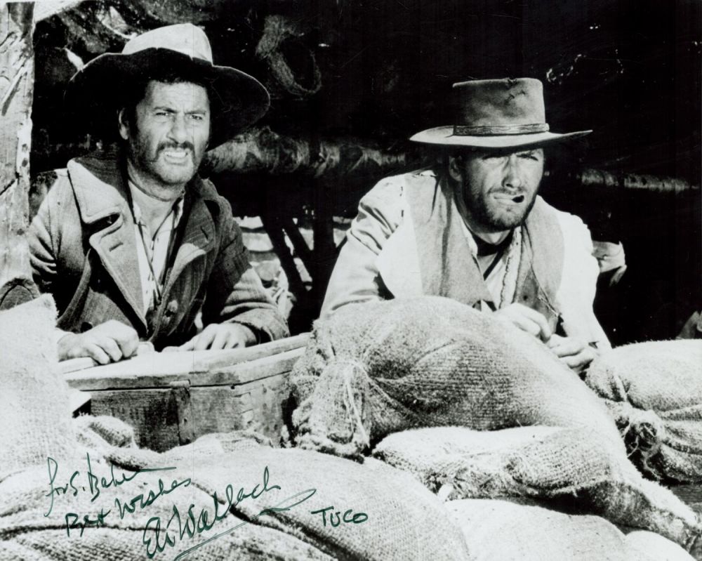 Lot 293: Eli Wallach signed 10x8 inch black and white...