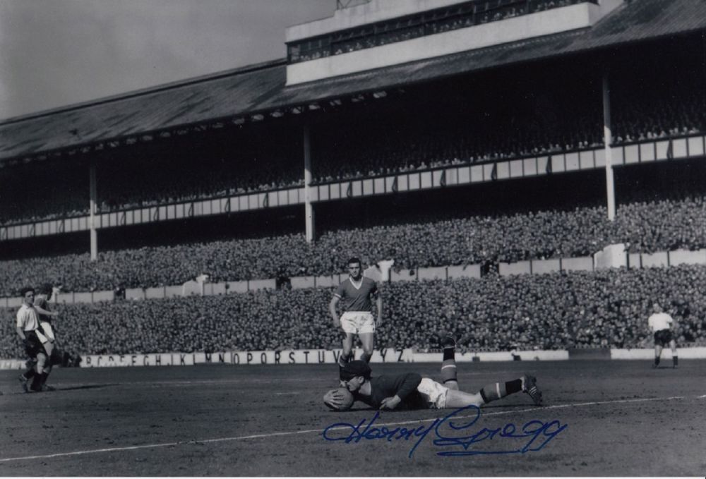 Lot 315: Autographed HARRY GREGG 12 x 8 Photo :...