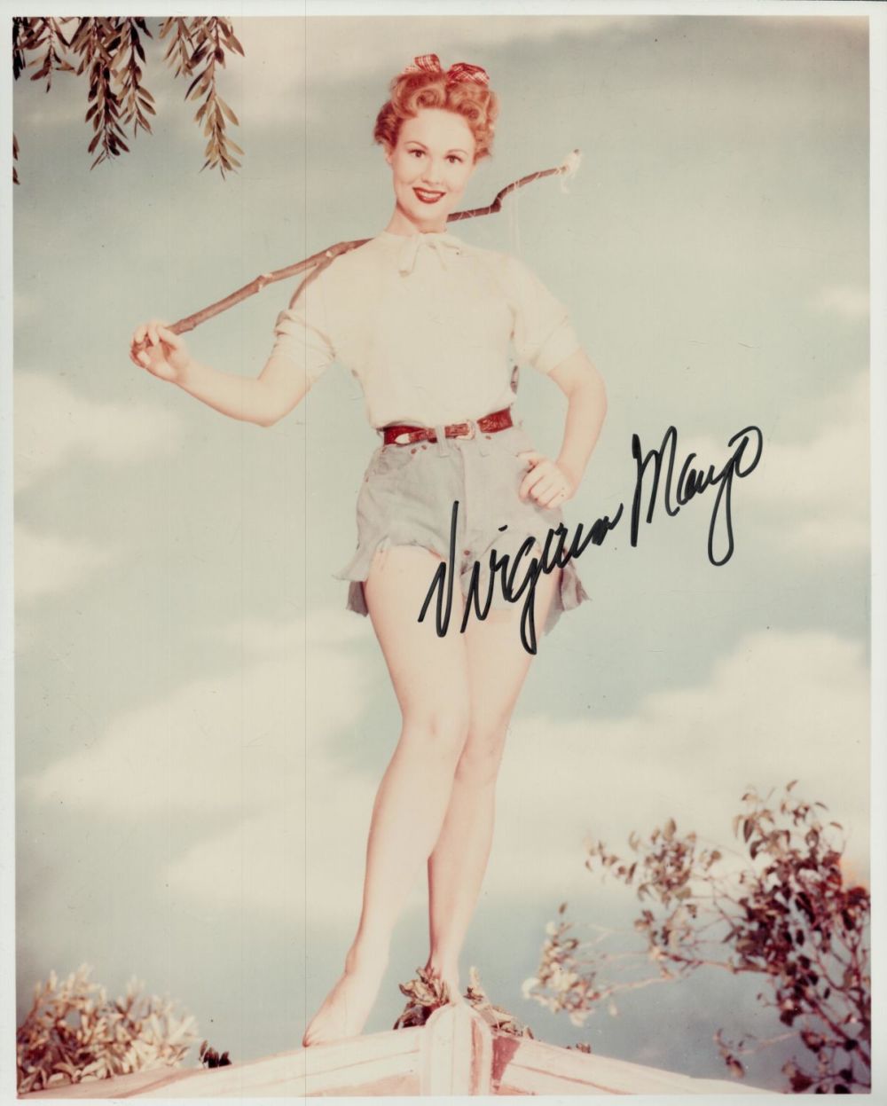 Lot 333: Virginia Mayo signed 10x8 inch black and white...