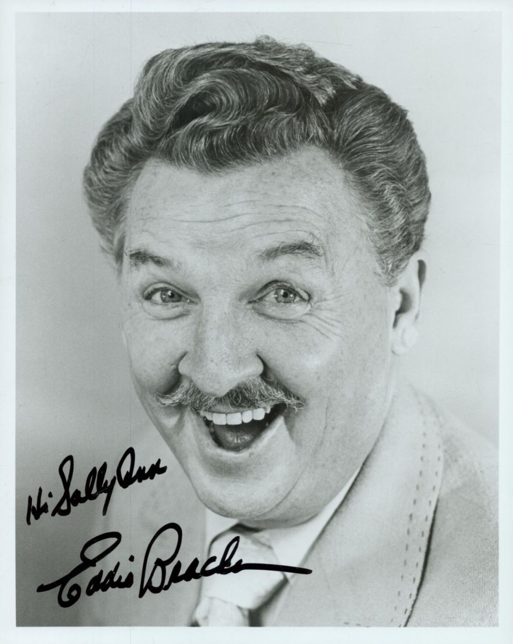 Lot 340: Eddie Bracken signed 10x8 inch black and white...
