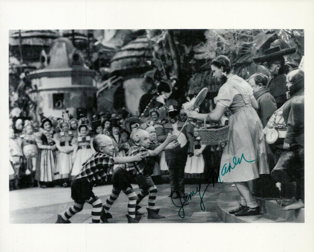 Lot 346: Jerry Maren signed The Wizard of Oz 10x8...