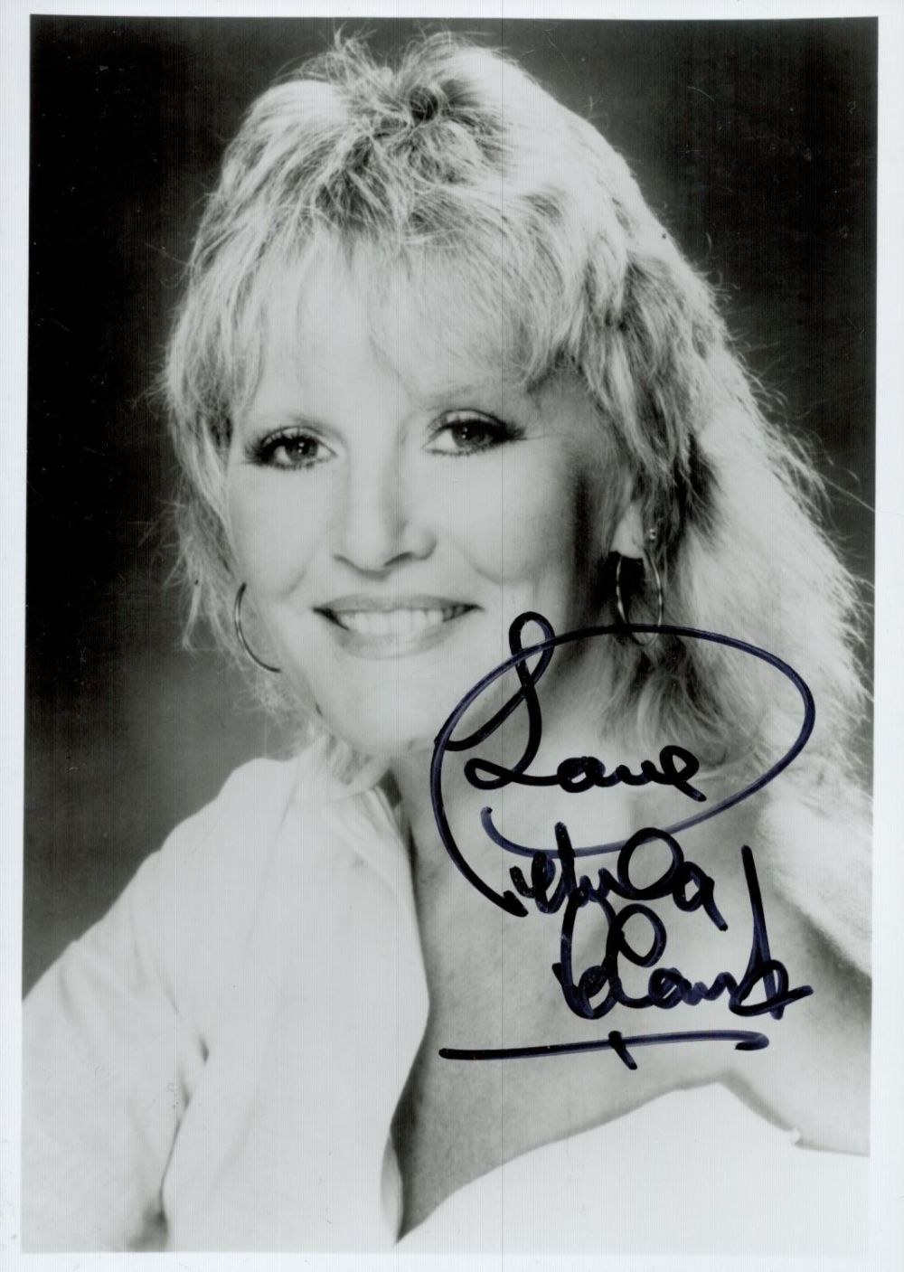 Lot 350: Petula Clark signed 7x5 inch black and white...