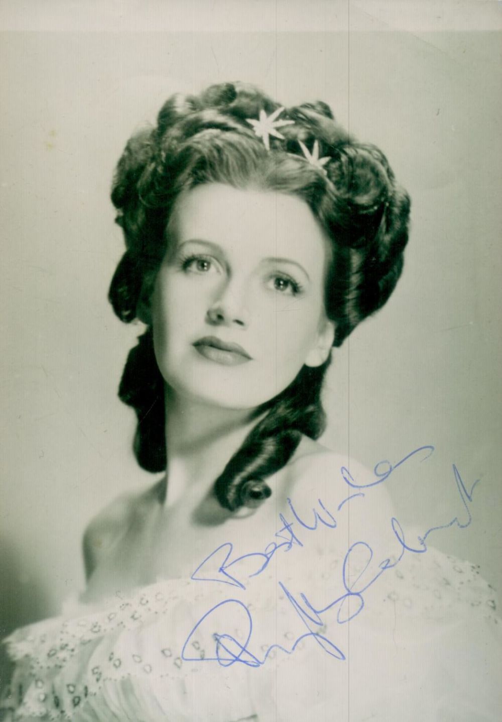 Lot 351: Phyllis Clavert signed 6x4 inch black and white...