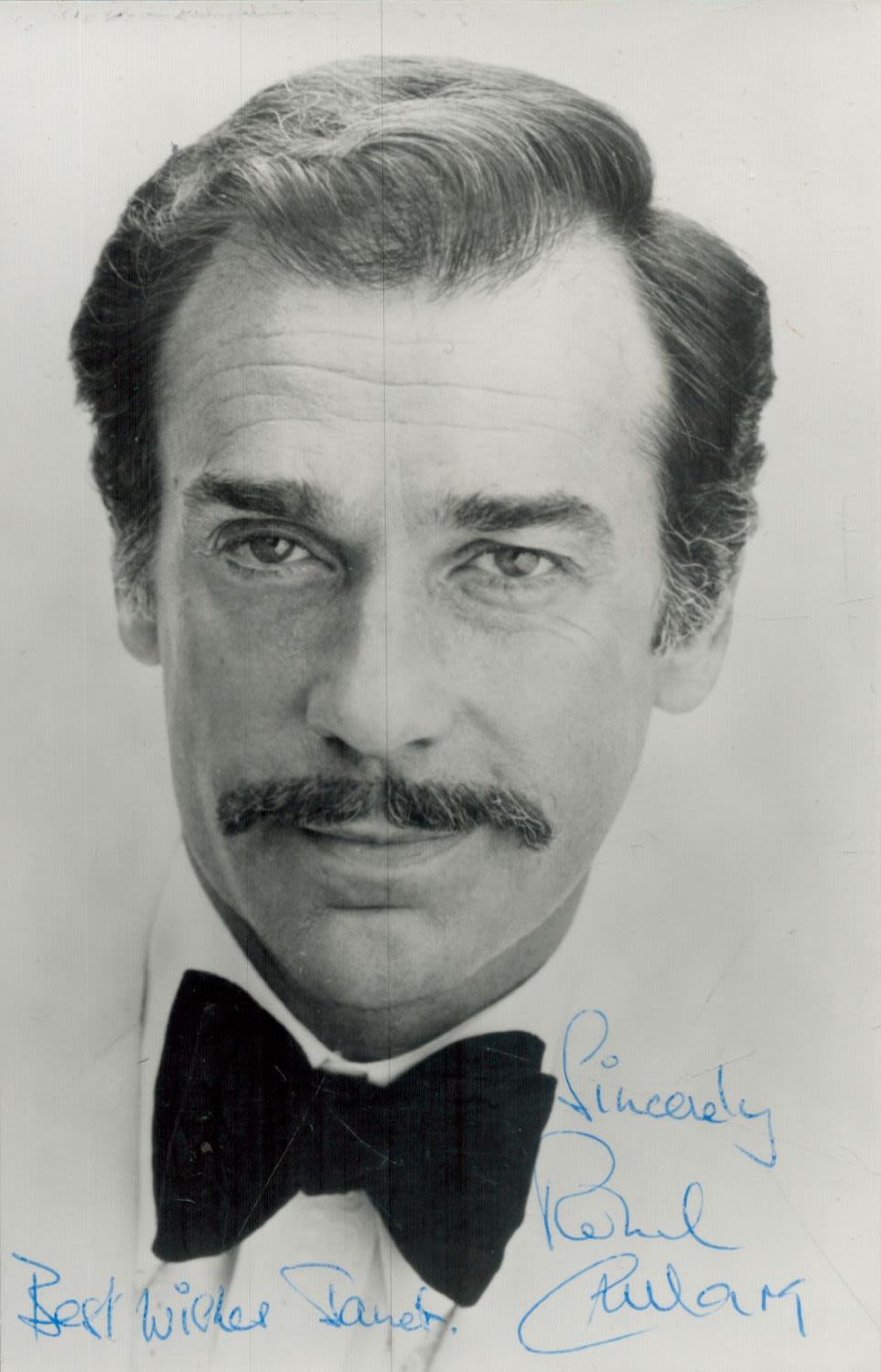 Lot 366: Roland Curram signed 5.5x3.5 inch black and white...