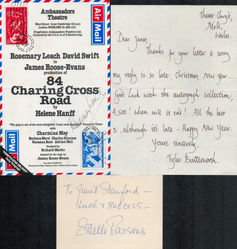 Lot 375: TV/FILM collection of 3 signature pieces/ALS, signatures of...