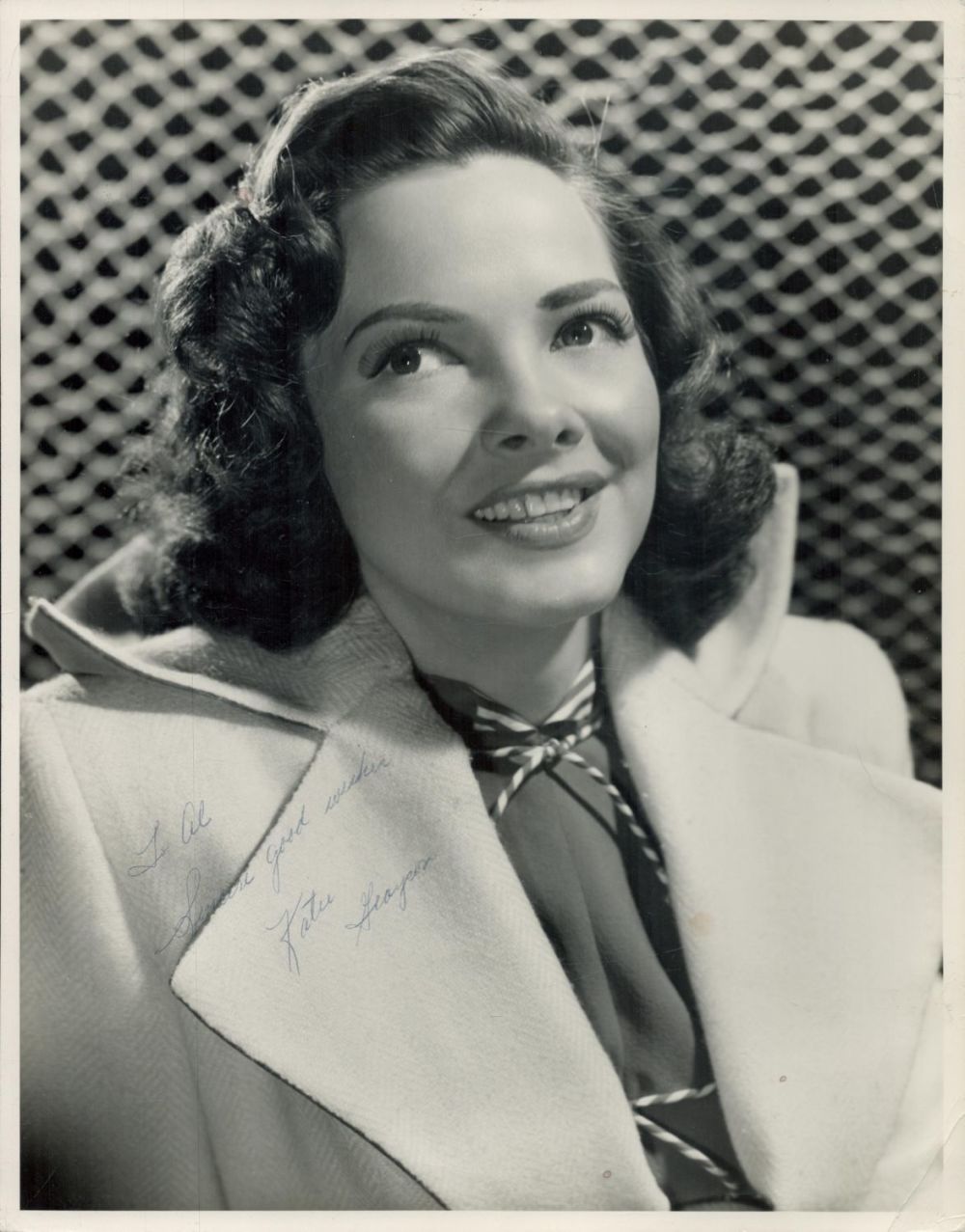 Lot 402: Kathryn Grayson signed 14x11 vintage black and white...