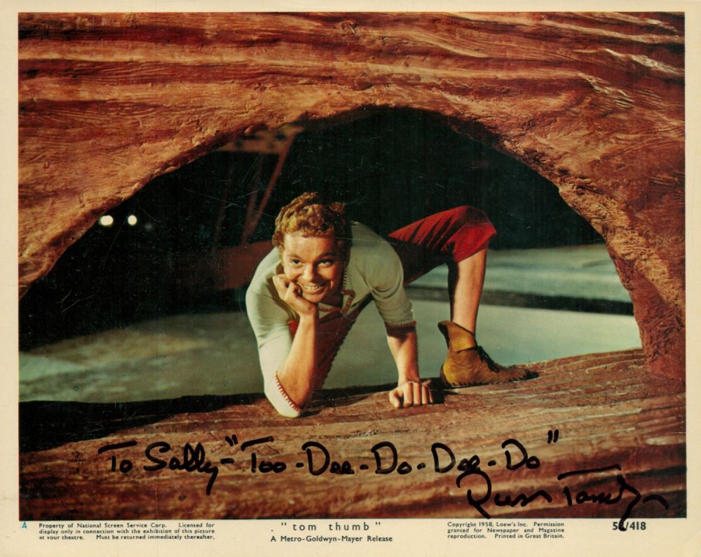 Lot 405: Russ Tamblyn signed ""Tom Thumb "" 10x8 inch...