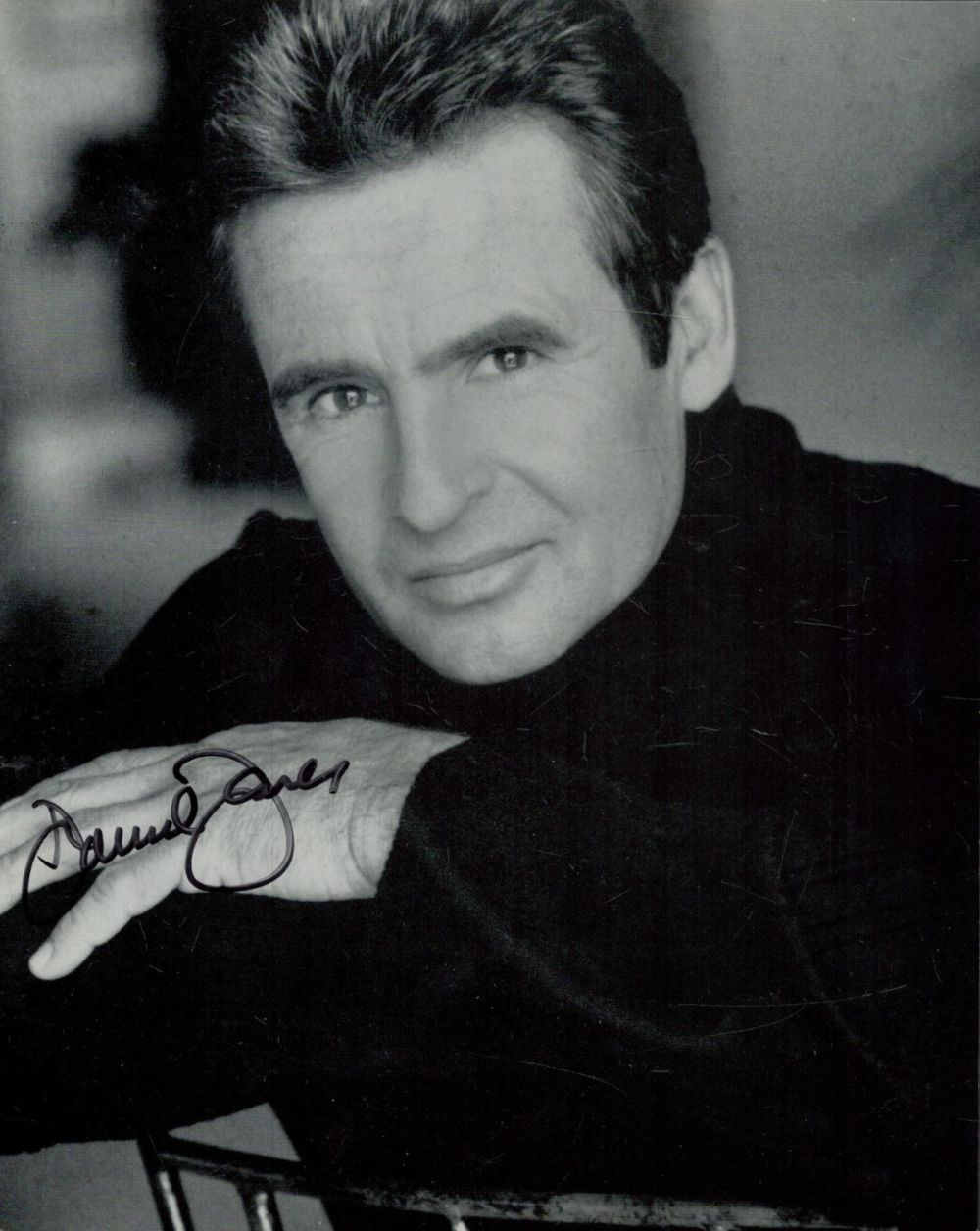 Lot 406: Davy Jones signed 10x8 inch black and white...