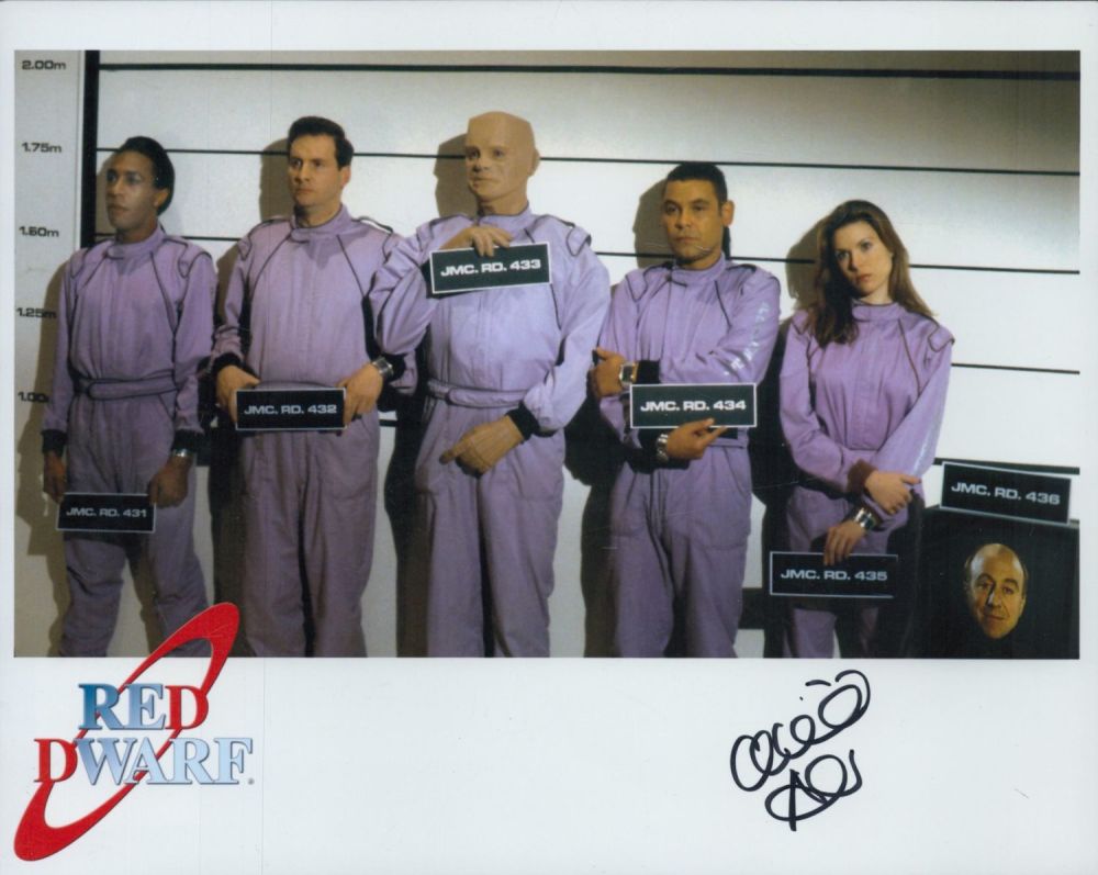 Lot 415: Chloe Annett signed 10x8 inch Red Dwarf colour...
