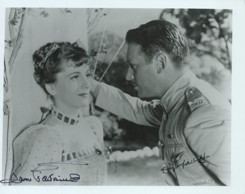 Lot 432: Joan Fontaine and Douglas Fairbanks Jr signed 10x8...