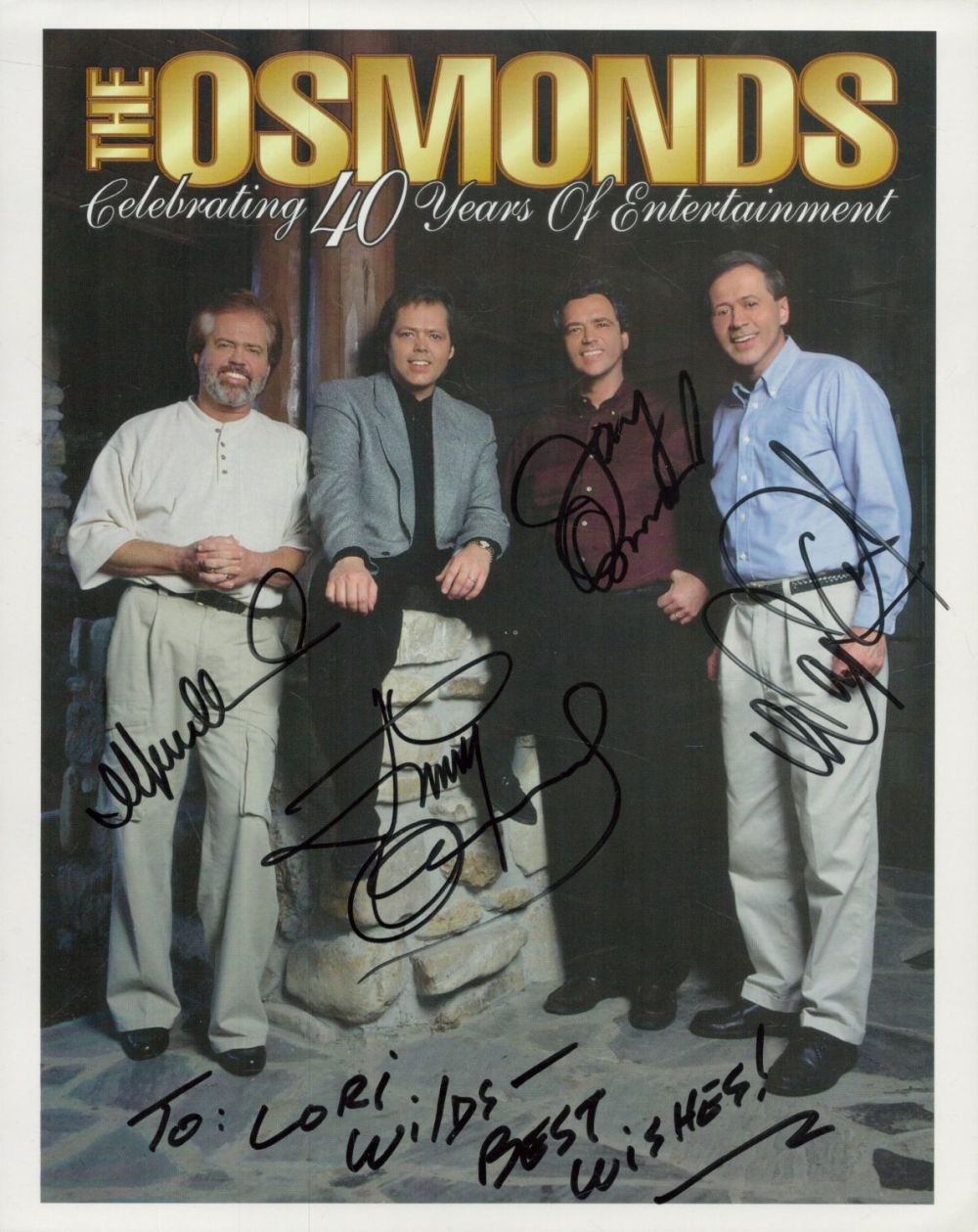 Lot 435: Jimmy Osmond, Merrill Osmond, Jay Osmond and Wayne...