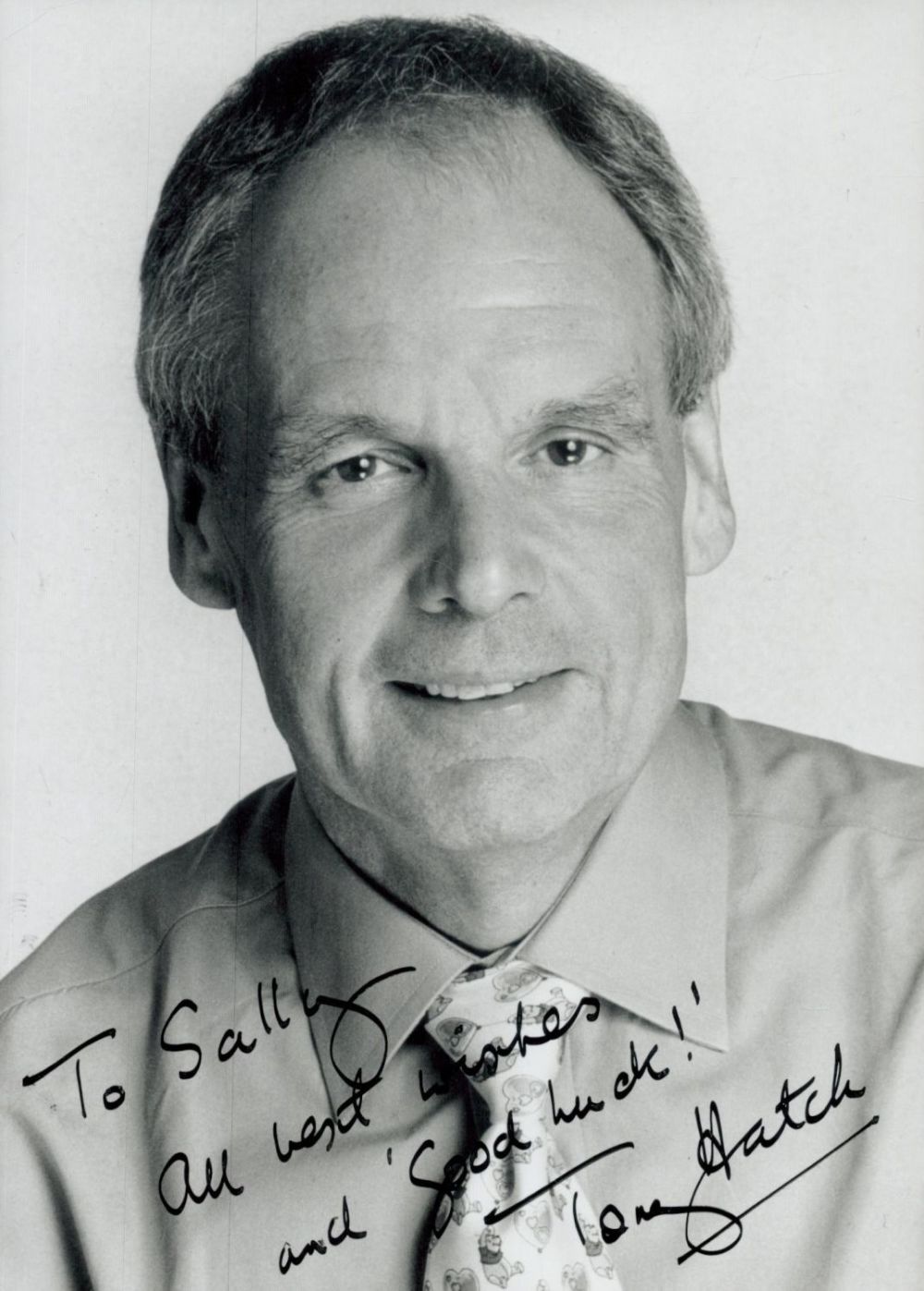 Lot 443: Tony Hatch signed 7x5 inch black and white...