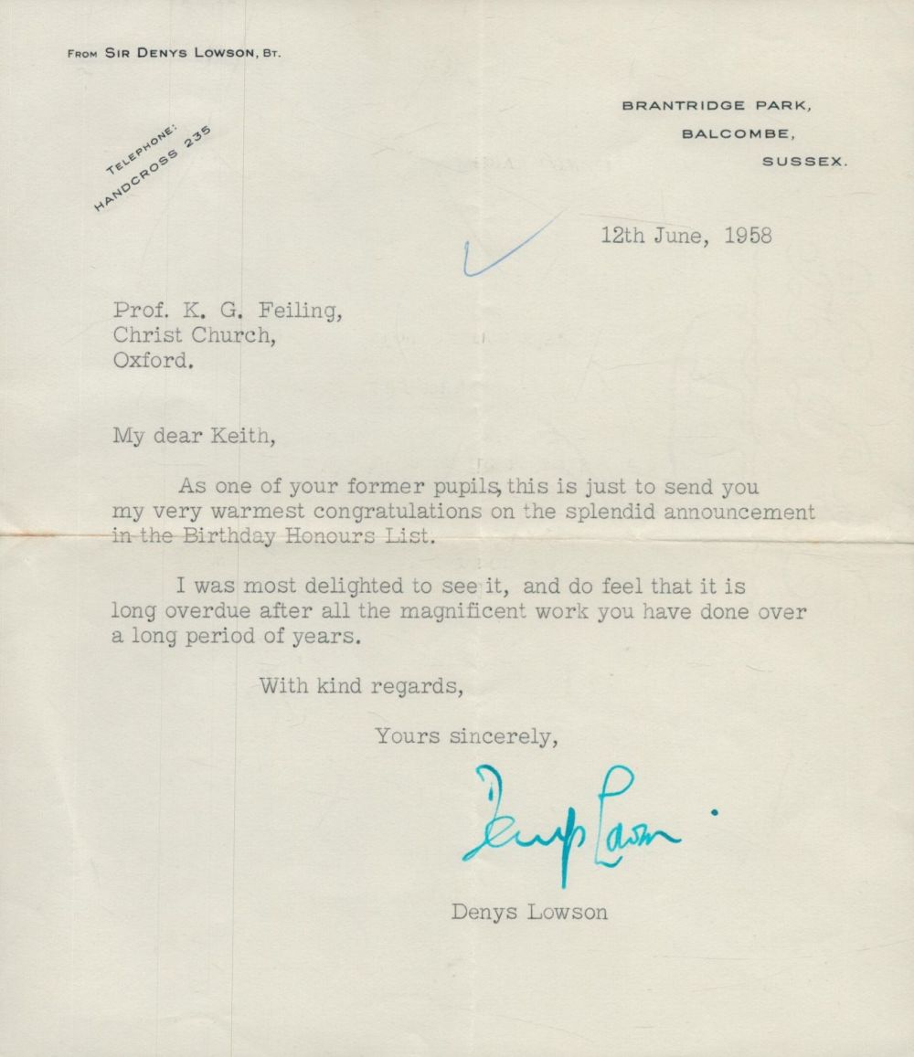 Lot 481: Lord Mayor of London in 1950 51 Sir...