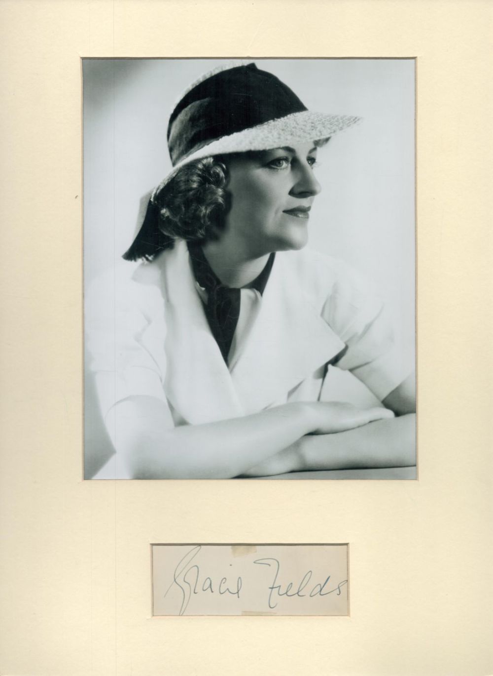 Lot 508: Gracie Fields 16x12 overall mounted signature piece includes...