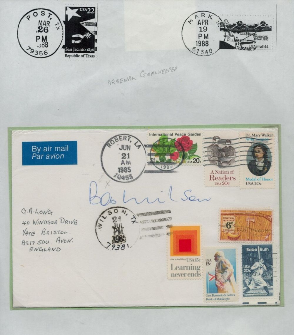 Lot 511: Bob Wilson signed USA FDC. Mailed and franked...