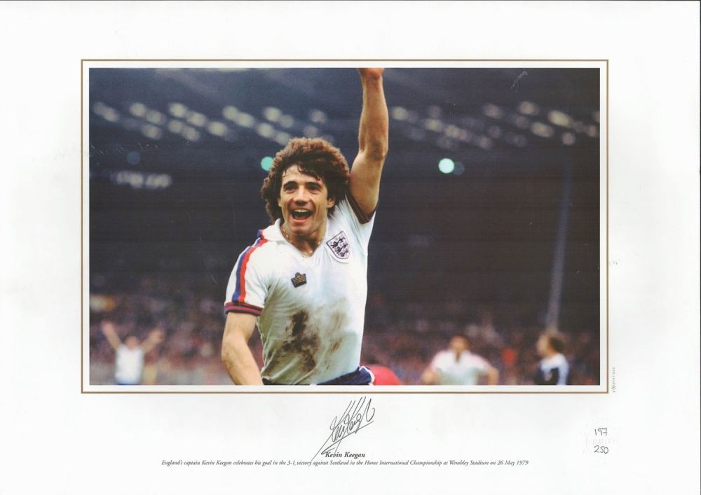 Lot 540: Kevin Keegan signed 16x12 colour print England's captain...