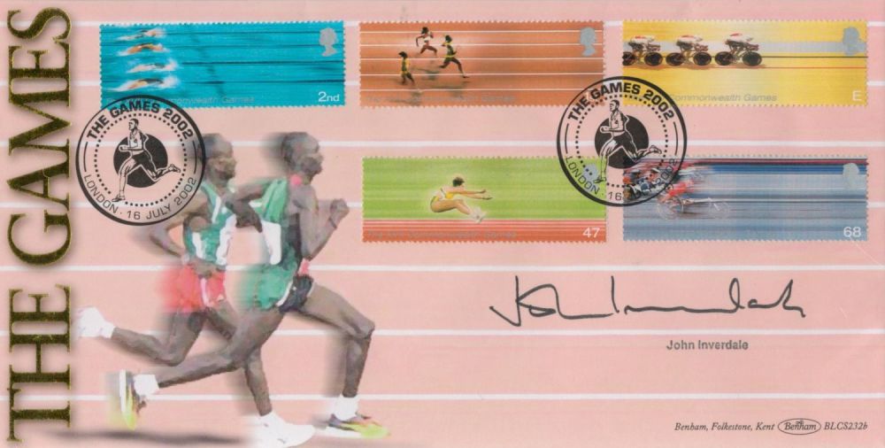 Lot 558: John Inverdale signed The Games Benham FDC Double...