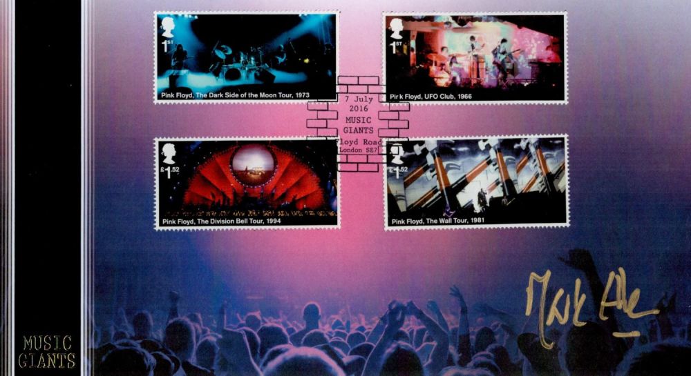 Lot 573: Mark Ellen signed Pink Floyd Music Giants commemorative...
