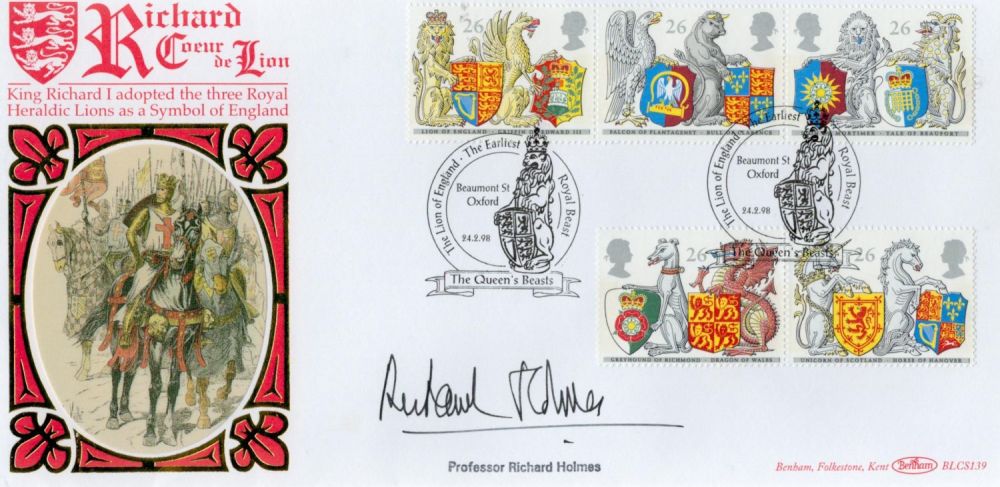 Lot 574: Professor Richard Holmes signed King Richard I Benham...