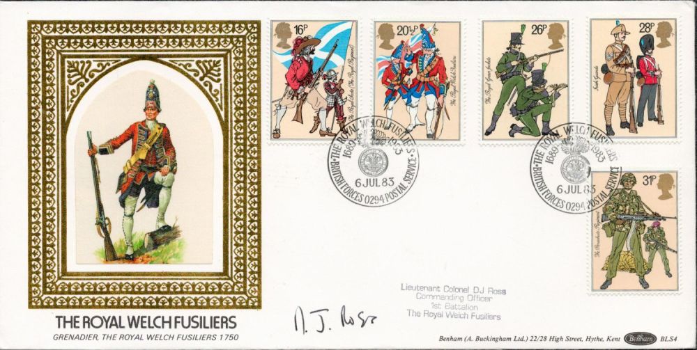 Lot 595: Lt Colonel D.J.Ross Commanding Officer 1st Battalion The...