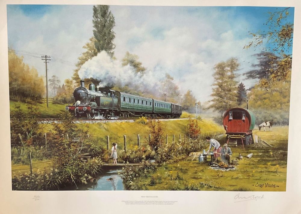 Lot 625: Chris Woods Handsigned Colour Railway Print 22x29 titled...