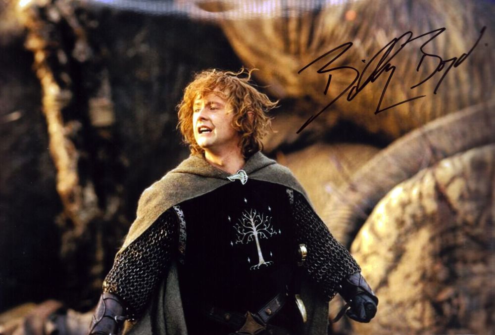Lot 643: Billy Boyd signed Lord of the Rings 12x8...