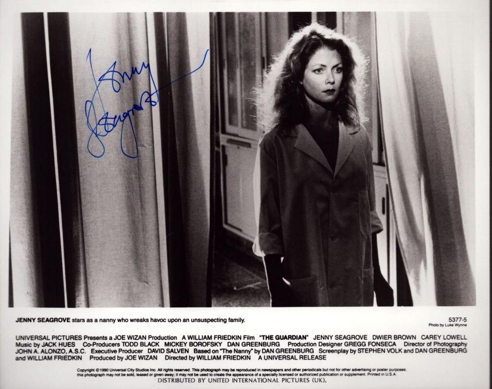 Lot 663: Jenny Seagrove signed ""The Guardian"" 10x8 inch black...