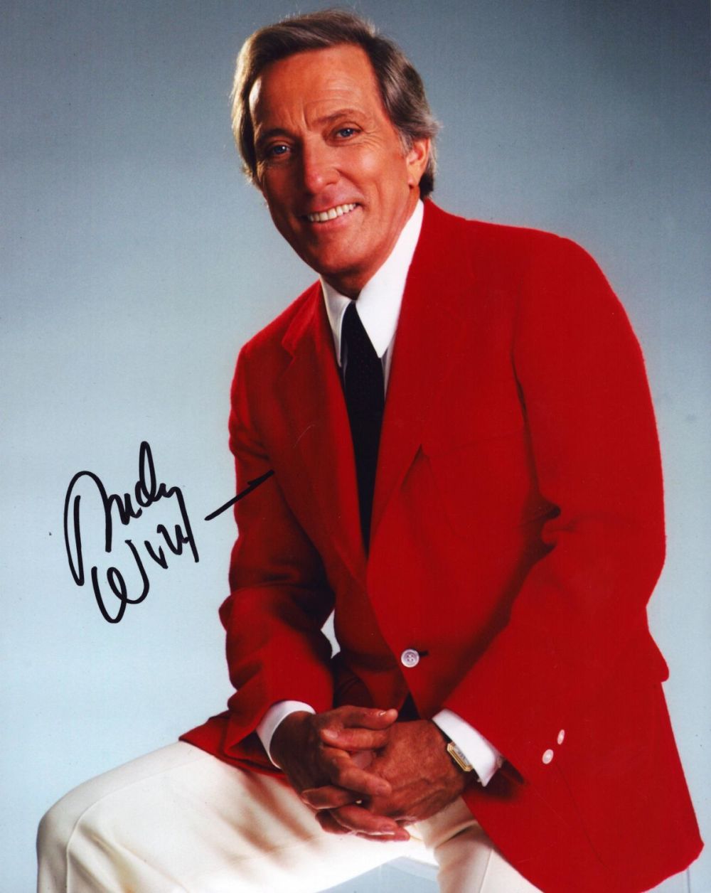 Lot 688: Andy Williams signed 10x8 inch colour photo. Good...