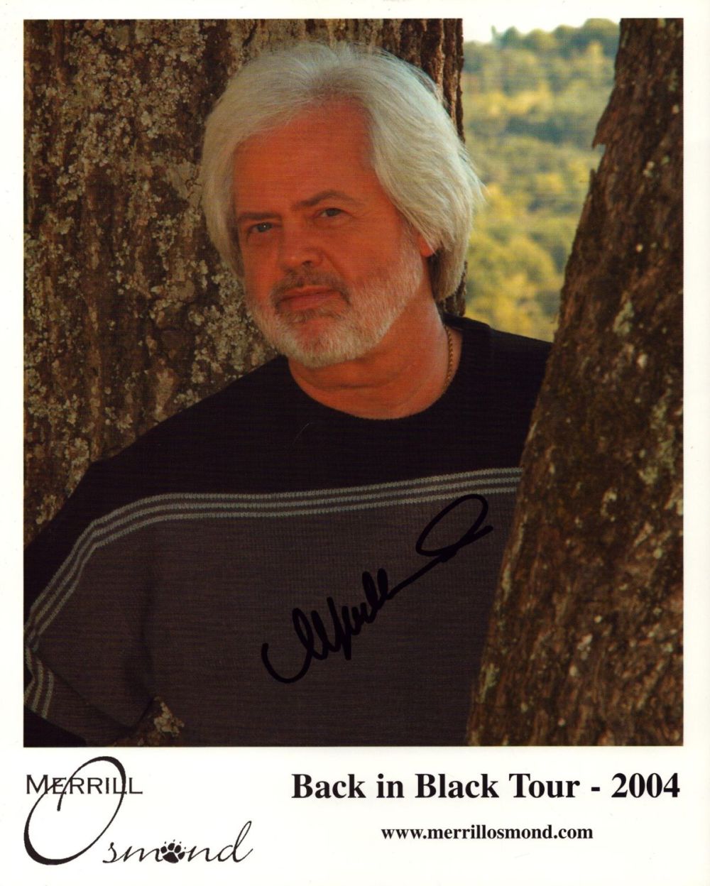 Lot 690: Merrill Osmond signed 10x8 inch colour promo photo....