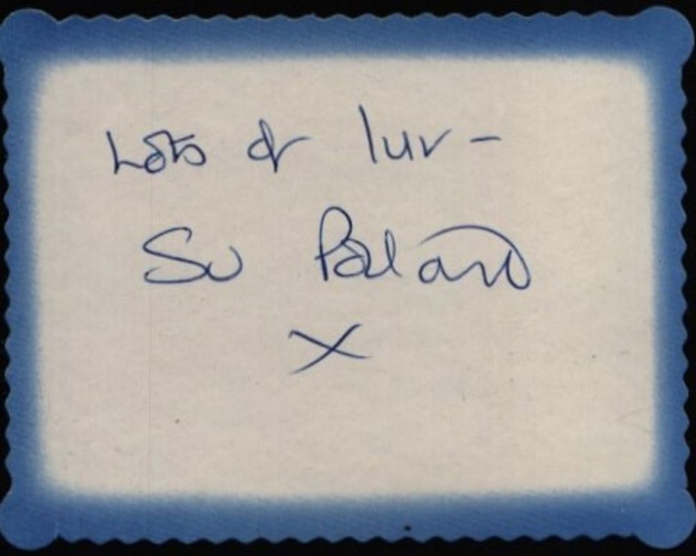 Lot 701: Su Pollard signed album page. Good condition. All...