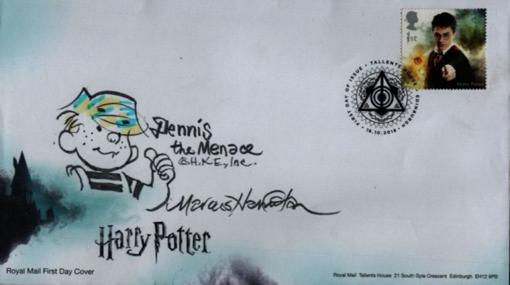 Lot 703: Marcus Hamilton signed Dennis the Menace FDC. Good...