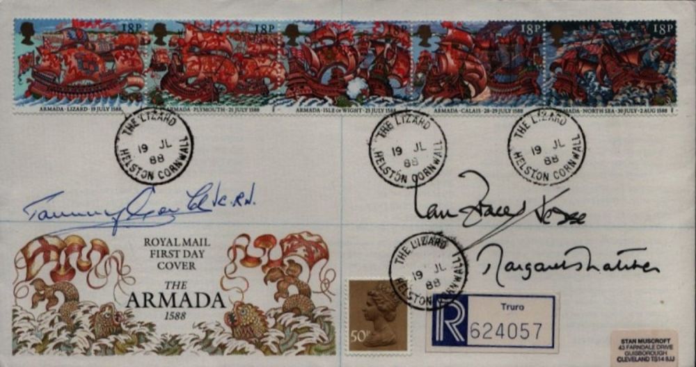 Lot 707: Margaret Thatcher, Ian Fraser and one other signed...