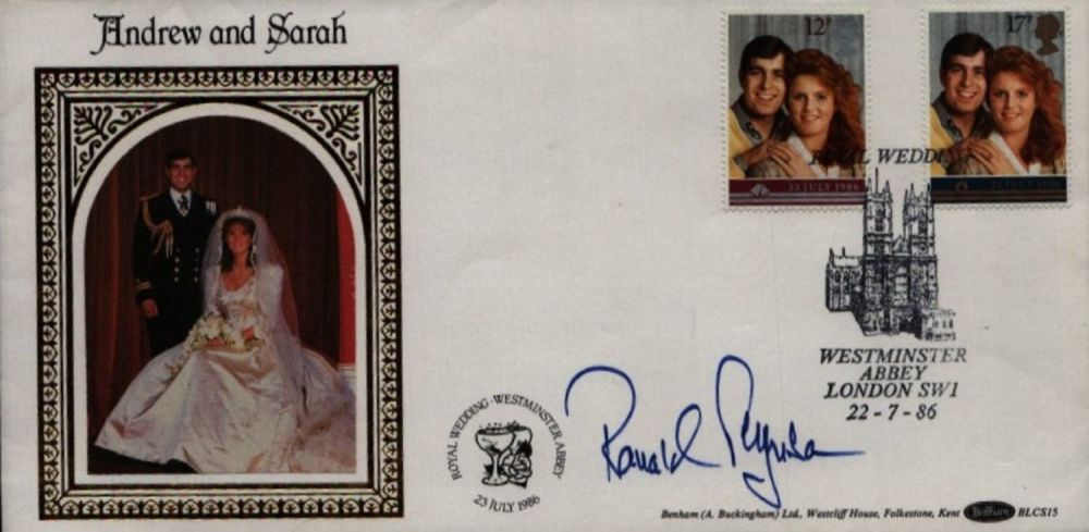 Lot 708: Ronald Ferguson signed Royal wedding FDC. Good condition....