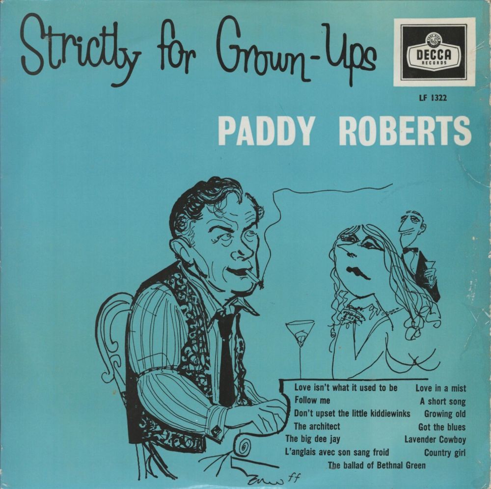 Lot 51: Strictly for Grown-Ups Paddy Roberts LP size 1...