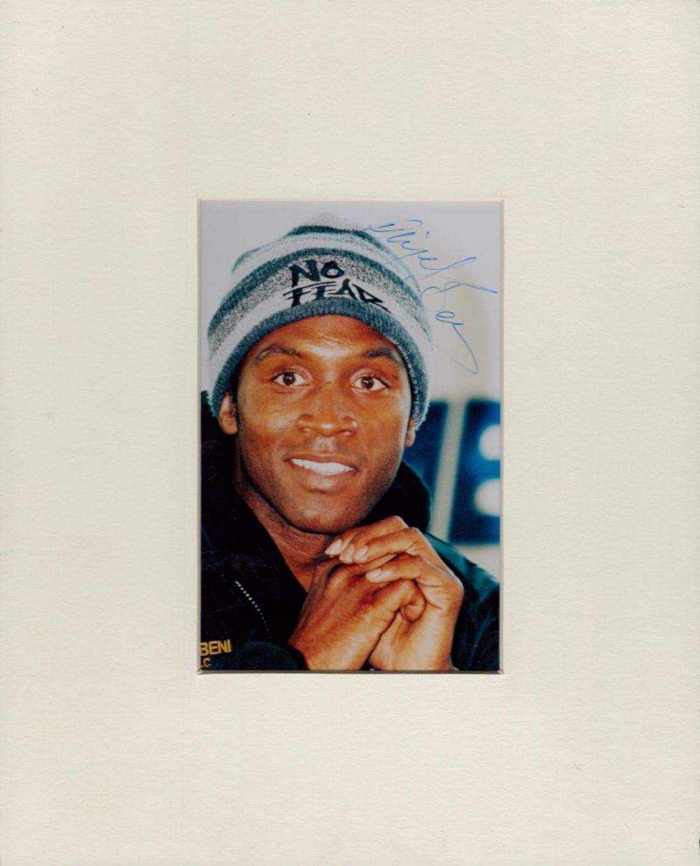 Lot 52: Nigel Benn signed colour photo. Is a British...