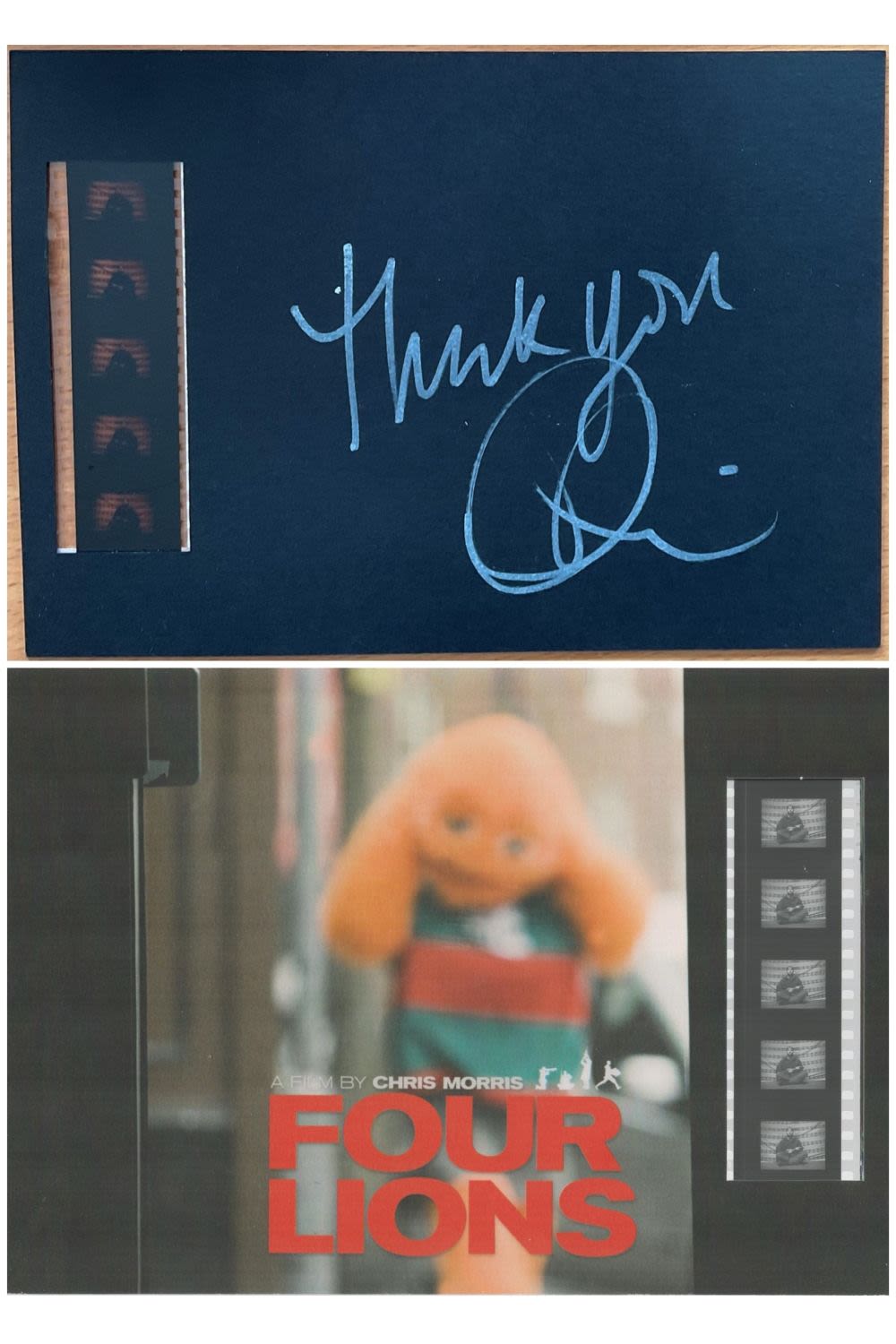 Lot 77: Chris Morris signed Four Lions film cell. English...