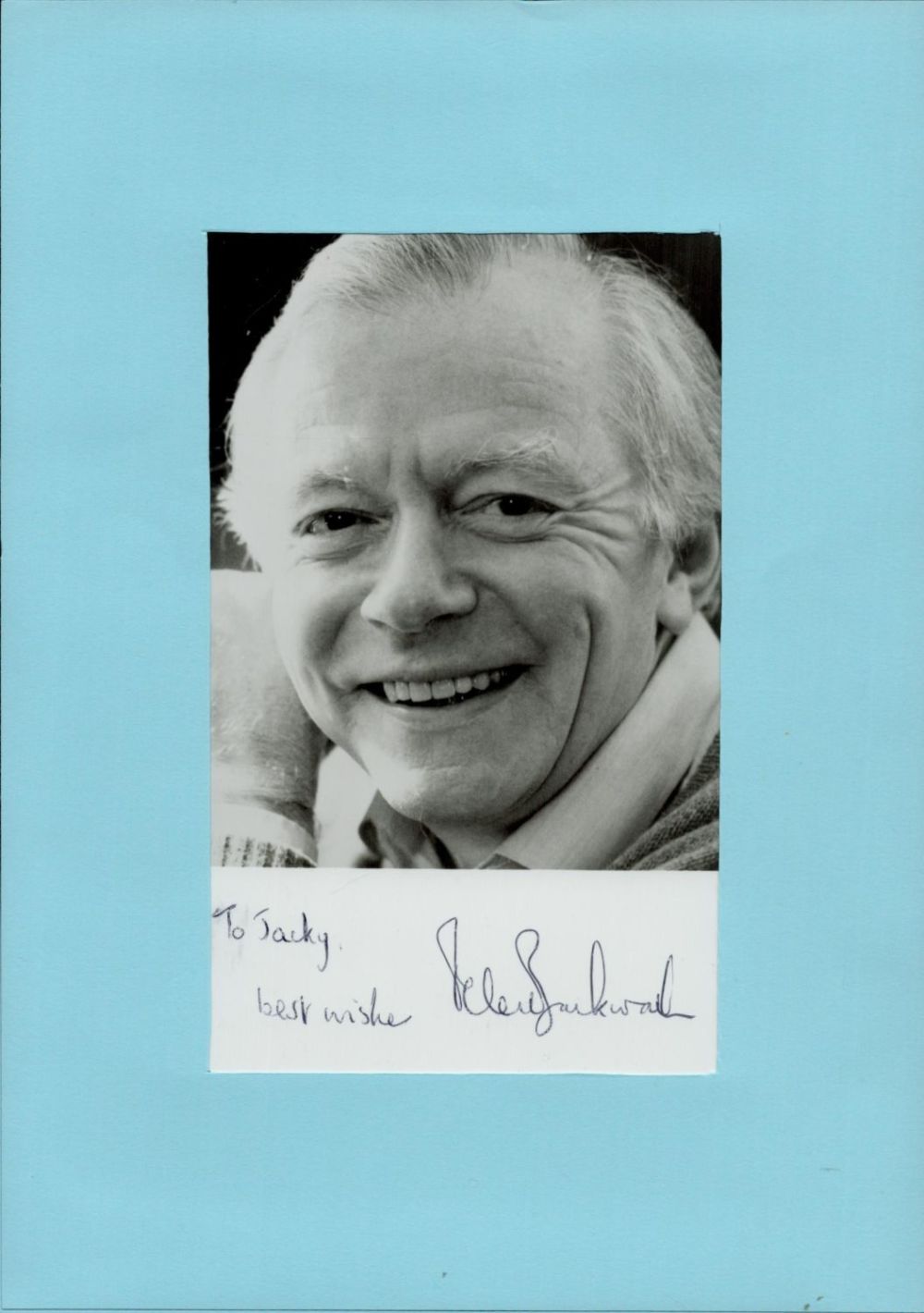 Lot 105: Peter Barkworth Signed Black and White Photo, Peter...