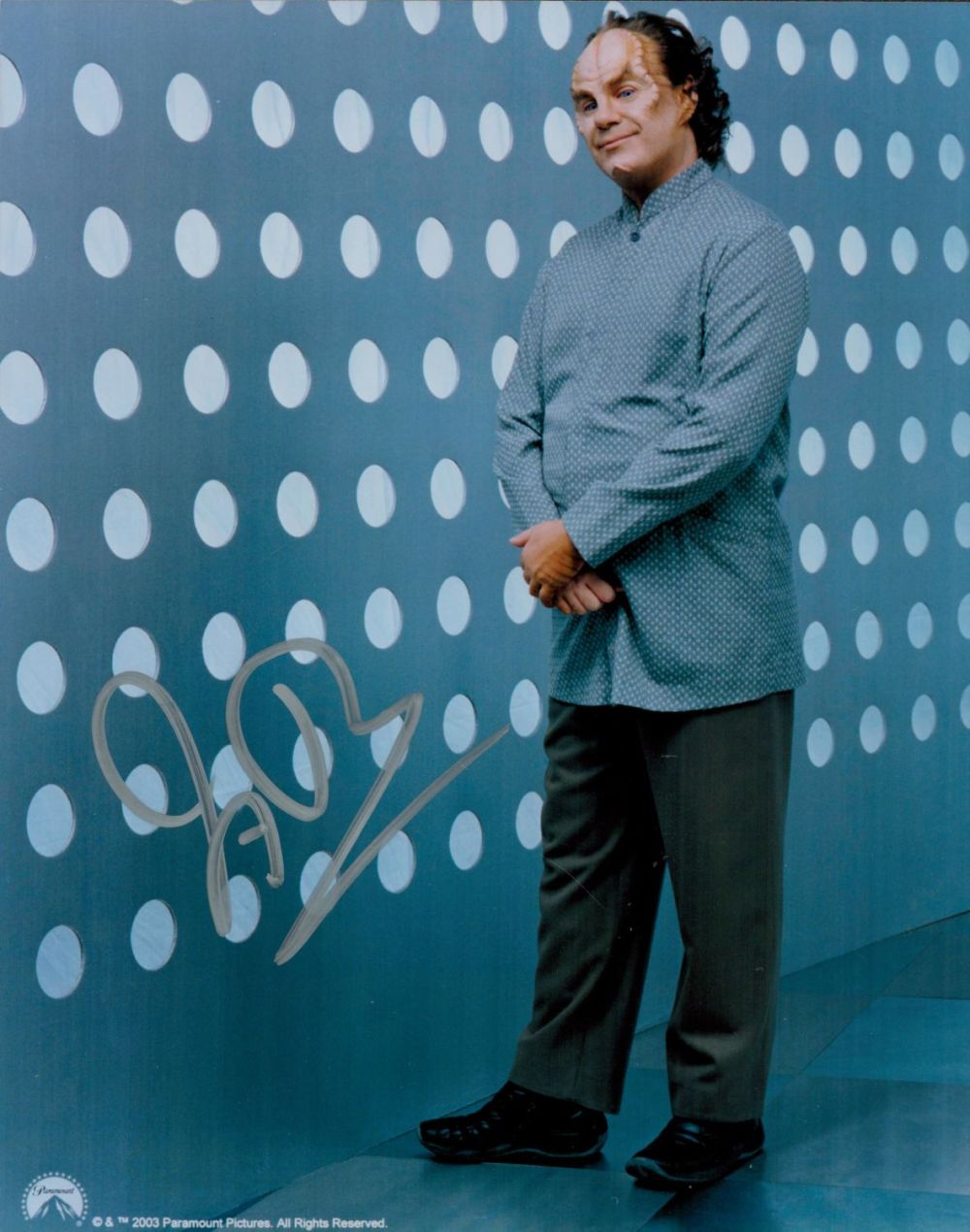 Lot 115: Ethan Phillips signed 10x8 inch Star Trek colour...