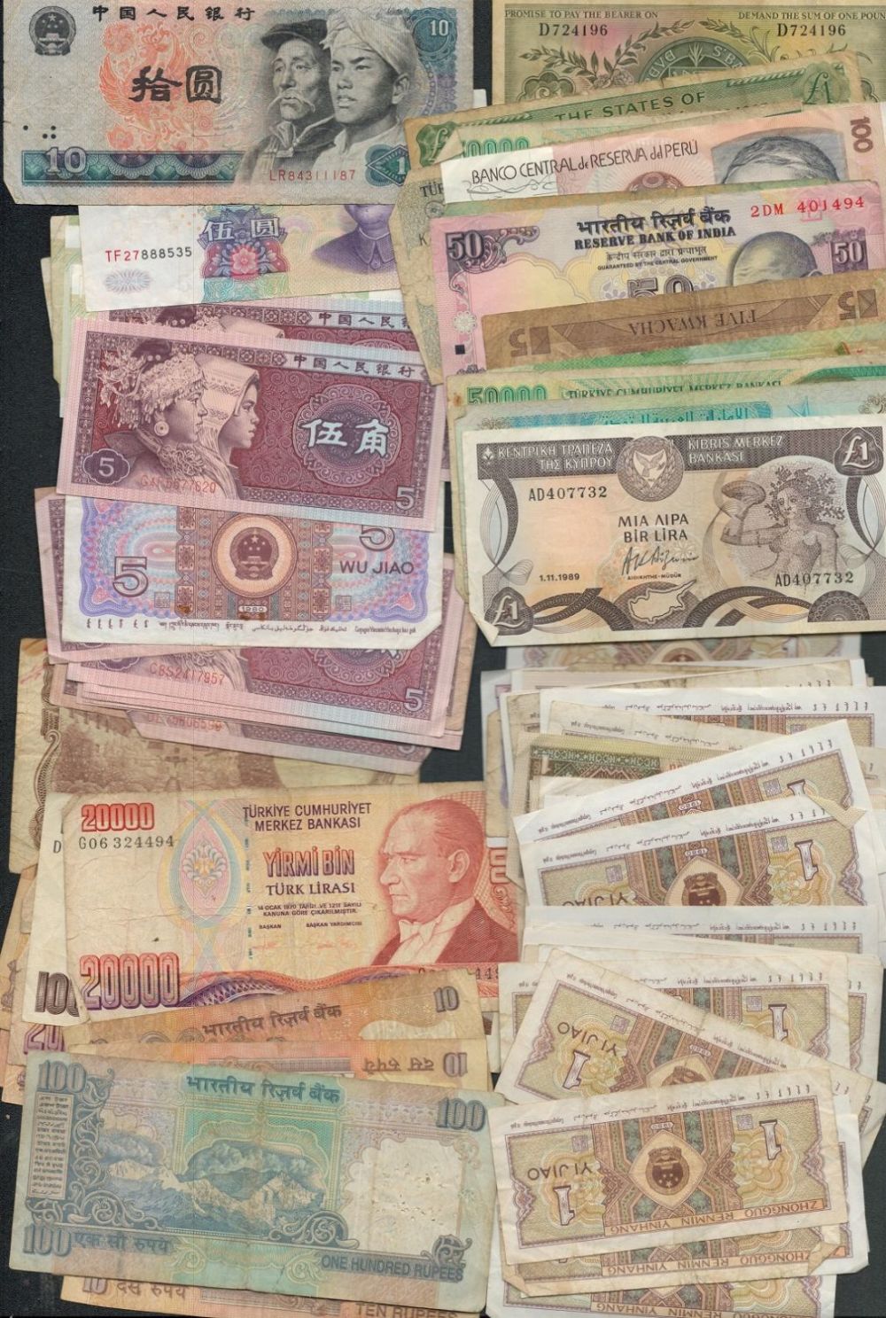 Lot 125: Worldwide Banknotes Collection of approx. 50 Banknotes includes...