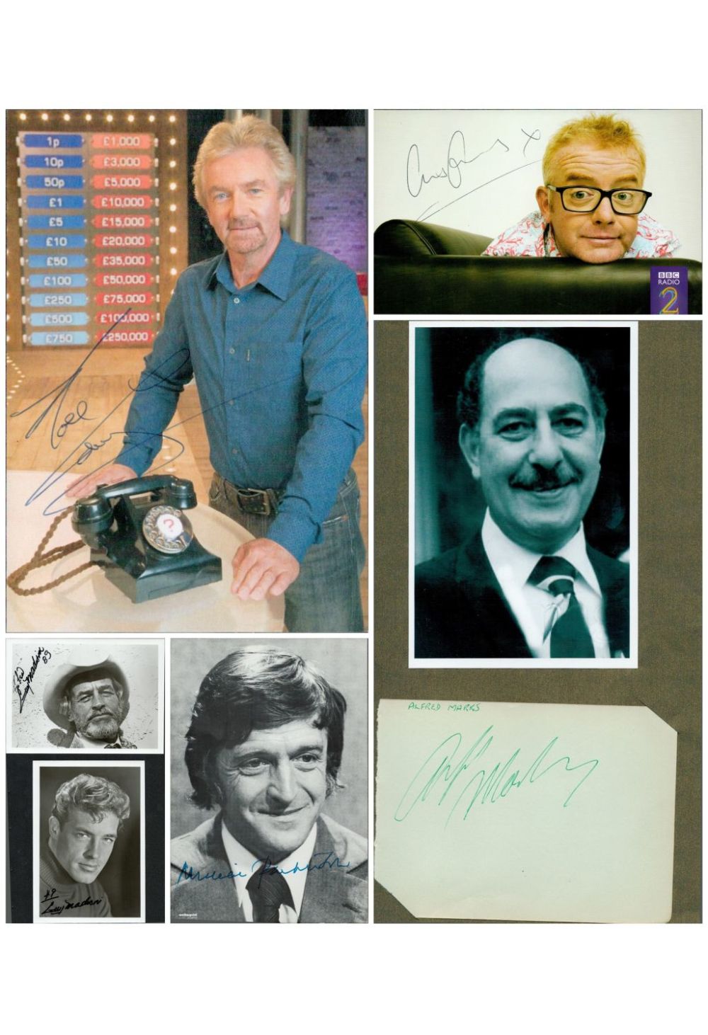 Lot 169: TV/FILM collection of 5 signed items. Signatures such...