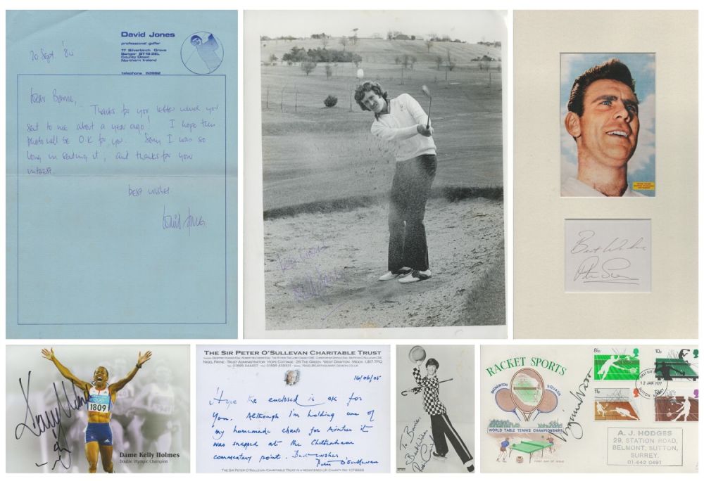 Lot 171: Sports collection of various signed items. Signatures such...