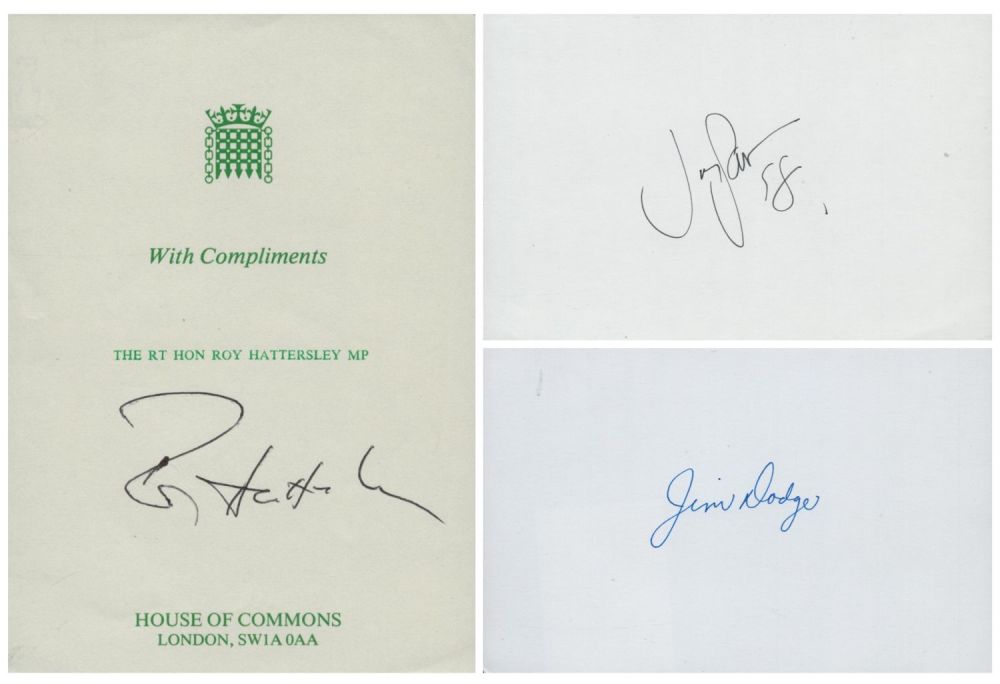 Lot 183: Entertainment collection of 3 signed album pages. Signatures...