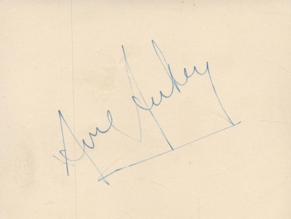 Lot 194: Anne Aubrey signed 4x3inch card. Good condition. All...