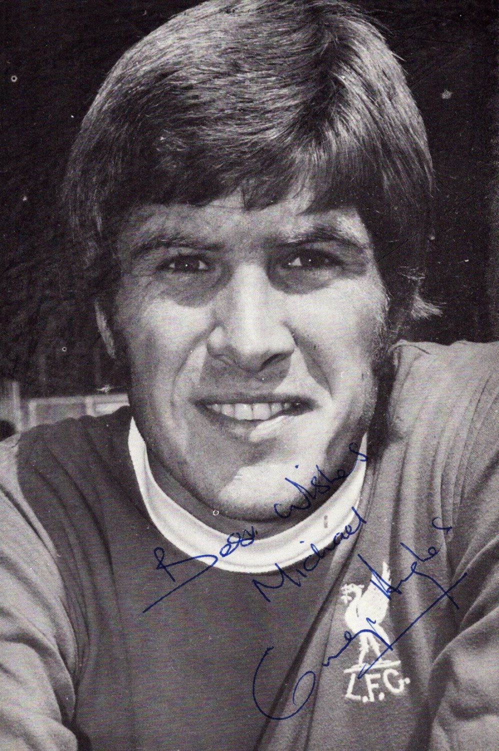 Lot 206: Emlyn Hughes (1947-2004), a signed and dedicated 6x4...
