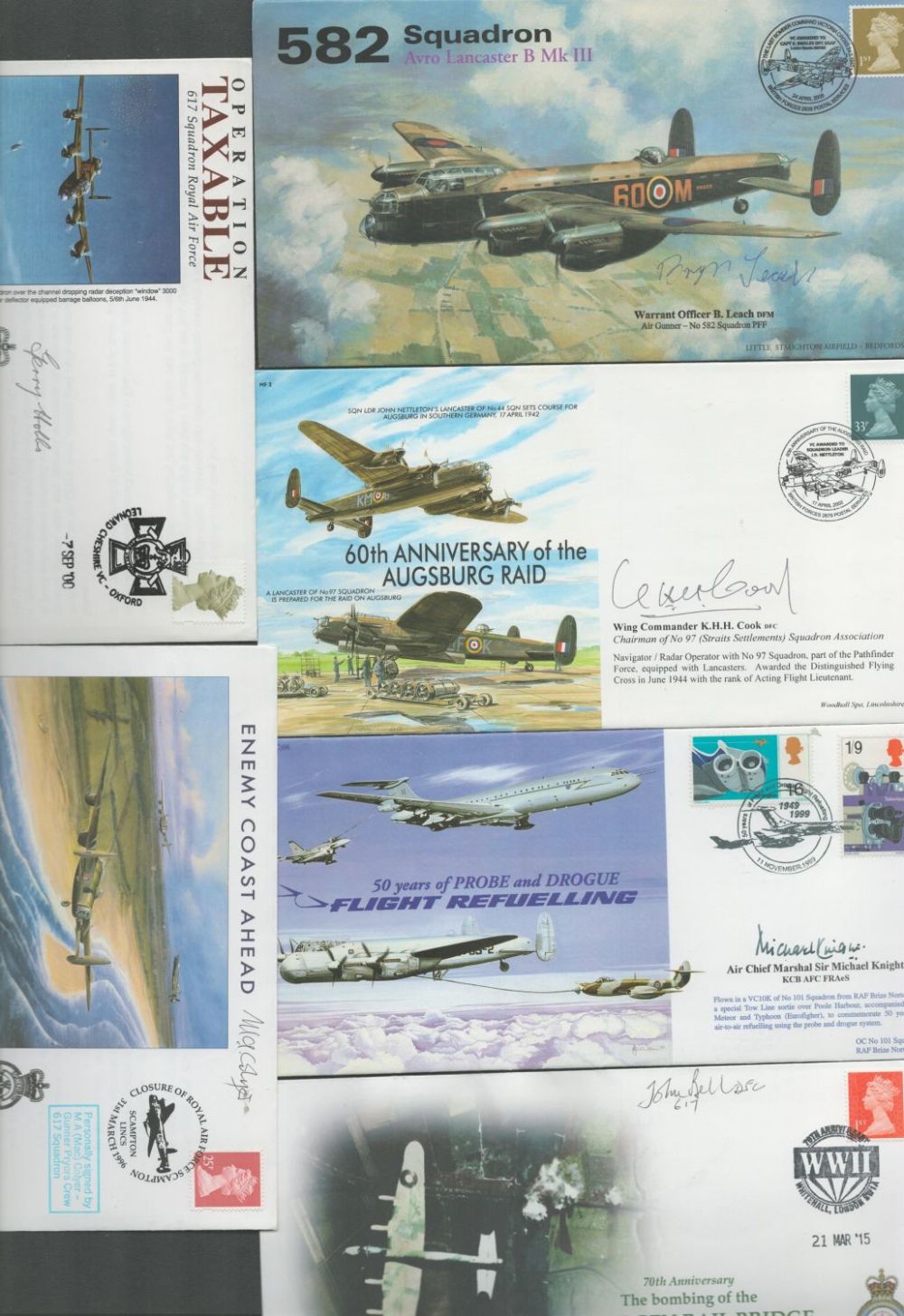 Lot 223: WWII FDC RAF collection 6 signed covers includes...