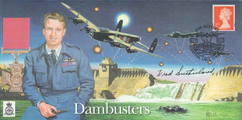 Lot 224: WW2 Sgt Fred Sutherland Signed Dambusters FDC. 6...