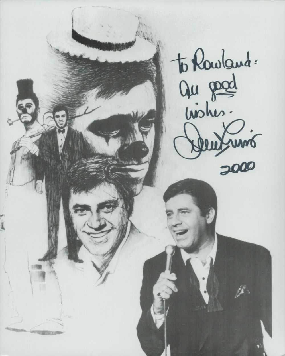 Lot 233: American Comedian Jerry Lewis Signed 10 x 8...