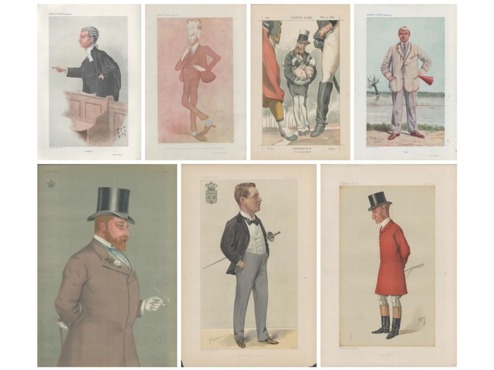 Lot 243: 7 collection of Vanity Fair Prints. Titled Pridham....