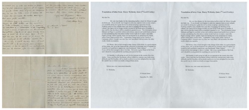 Lot 253: Letter in French from Earl Cowley GCB. PC....