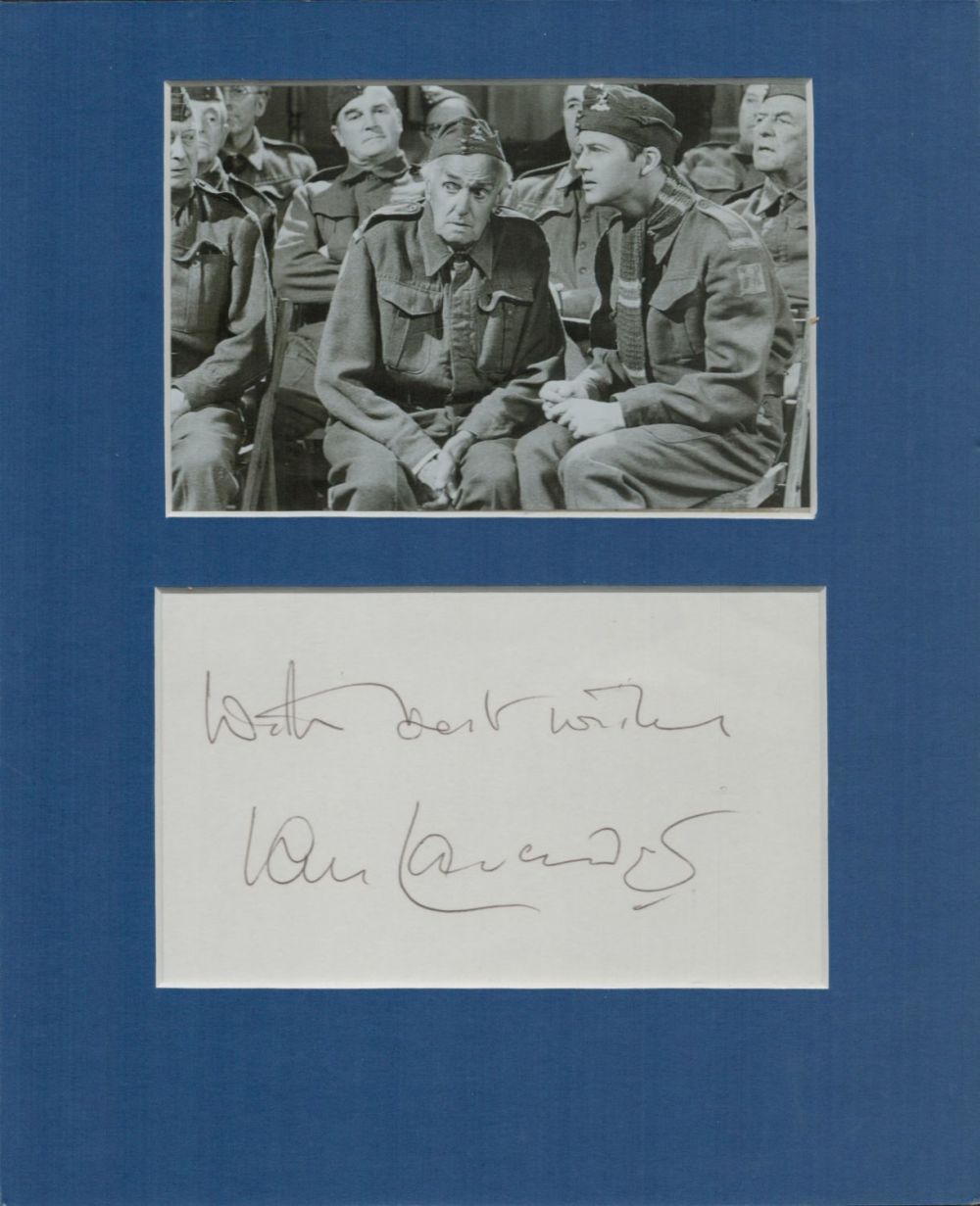 Lot 274: Ian Lavender signature piece mounted below black and...